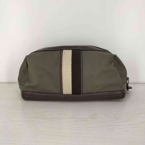 コーチ COACH 素材切替 ラウンドジップ ポーチ レディース