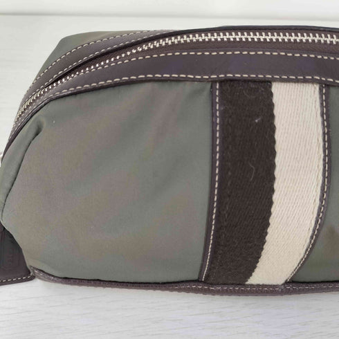 コーチ COACH 素材切替 ラウンドジップ ポーチ レディース