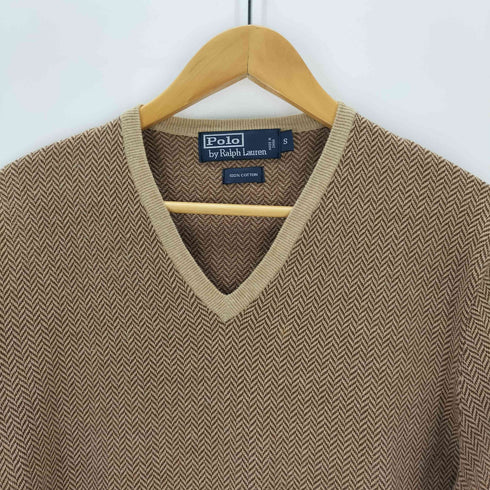 ポロバイラルフローレン Polo by RALPH LAUREN Vネック ヘリンボーンニット メンズ JPN:S