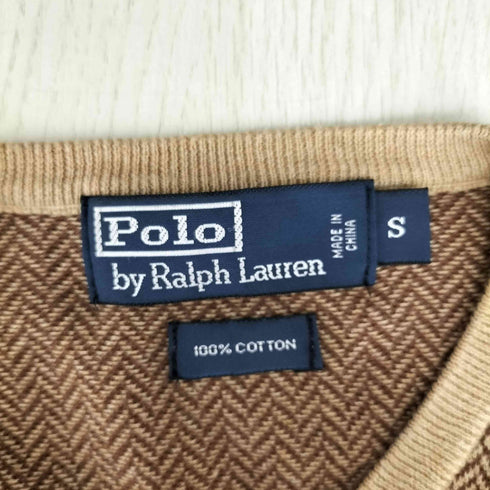 ポロバイラルフローレン Polo by RALPH LAUREN Vネック ヘリンボーンニット メンズ JPN:S