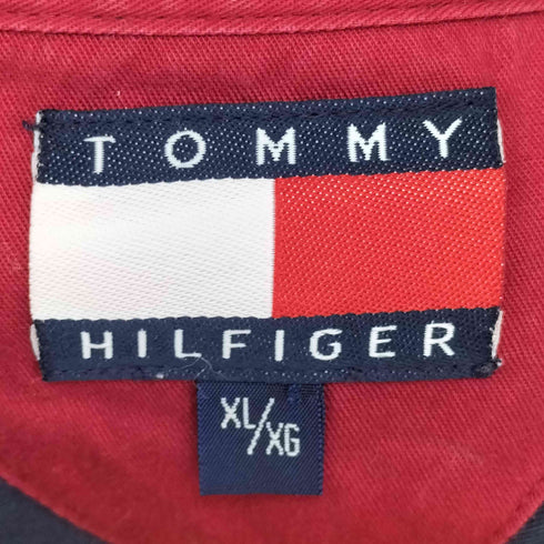 トミーヒルフィガー TOMMY HILFIGER ボーダーデザイン レギュラーカラーシャツ メンズ import:XL