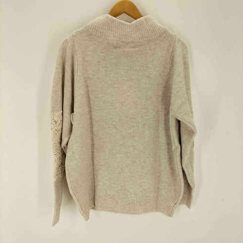 n'OrLABEL レース装飾スタンドネックニット レディース JPN:2