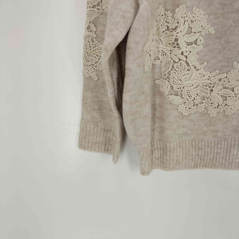 n'OrLABEL レース装飾スタンドネックニット レディース JPN:2
