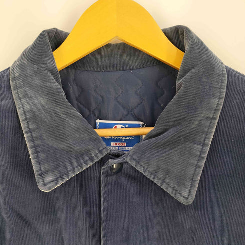 チャンピオン Champion 80-90s USA製 カレッジロゴ刺繍 裏地キルティング 中綿 コーデュロイ スタジャン メンズ import:L