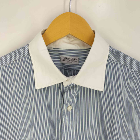 CHARVET フランス製 ストライプ ドレスシャツ クレリックシャツ メンズ 42
