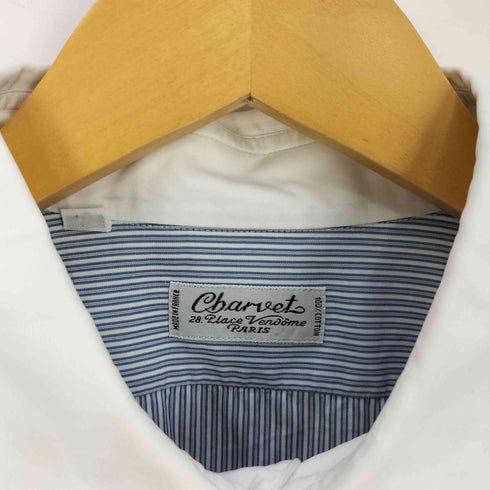 CHARVET フランス製 ストライプ ドレスシャツ クレリックシャツ メンズ 42