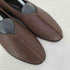 イッセイミヤケ ISSEY MIYAKE 90-00s 黒タグ Vカット レザー スリッポン メンズ JPN:25