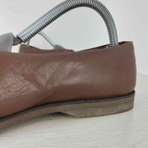 イッセイミヤケ ISSEY MIYAKE 90-00s 黒タグ Vカット レザー スリッポン メンズ JPN:25