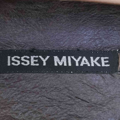 イッセイミヤケ ISSEY MIYAKE 90-00s 黒タグ Vカット レザー スリッポン メンズ JPN:25