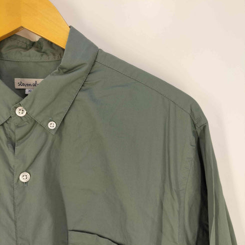スティーブンアラン Steven Alan HI/CNT CTN SHIRT SINGLE NEEDLE シングルニードル シャツ メンズ import:XL