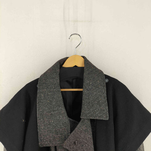 CENTRAL PARK ヘリンボーン ネップ レイヤードコート レディース