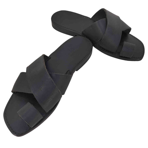 イッセイミヤケメン ISSEY MIYAKE MEN 70-80s レザー フラット トングサンダル メンズ 25 1/2