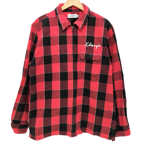 エクストララージ XLARGE ジップアップ ヘビーウェイトシャツ タータンチェック メンズ import:L