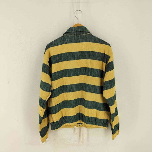 ザラ ZARA ボーダー コットン コーチジャケット メンズ import:XL