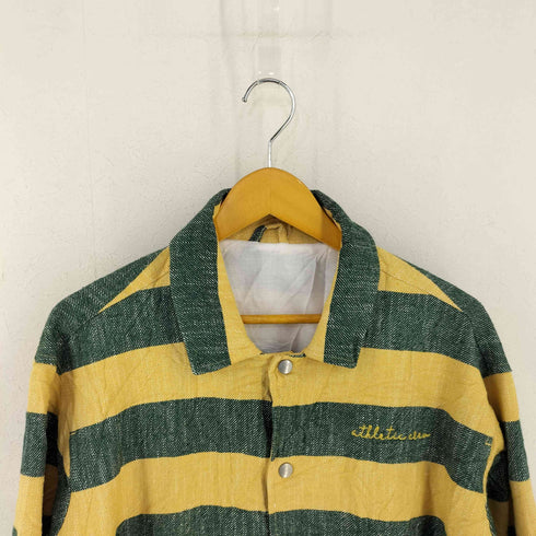 ザラ ZARA ボーダー コットン コーチジャケット メンズ import:XL