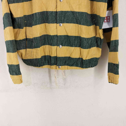 ザラ ZARA ボーダー コットン コーチジャケット メンズ import:XL