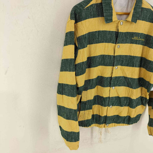 ザラ ZARA ボーダー コットン コーチジャケット メンズ import:XL