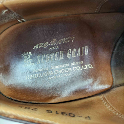 スコッチグレイン SCOTCH GRAIN HIROKAWA 内羽根式 ストレートチップ レザーシューズ メンズ 25 1/2