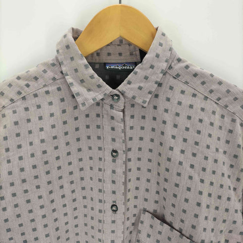 パタゴニア patagonia 80-90s マカオ製 スクエアドットシャツ レディース import:S