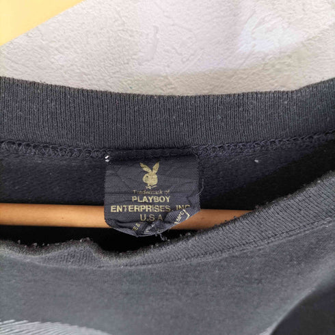 プレイボーイ PLAYBOY USA製 ラビットプリント クルーネックスウェット メンズ import:L