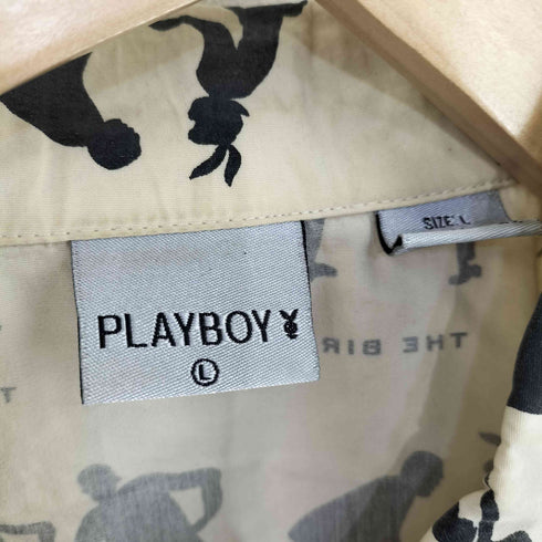 プレイボーイ PLAYBOY 総柄 オープンカラーシャツ メンズ import:L
