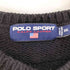 ポロスポーツラルフローレン POLO SPORT RALPH LAUREN 90S 畦編み リブ ライン Vネック レザー エルボーパッチ ウール ニット ビッグサイズ メンズ import:XXL