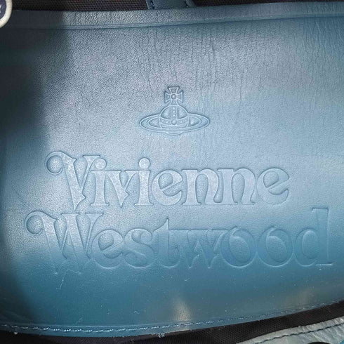 ヴィヴィアンウエストウッド Vivienne Westwood オーブ 型押し 巾着レザーショルダーバッグ レディース