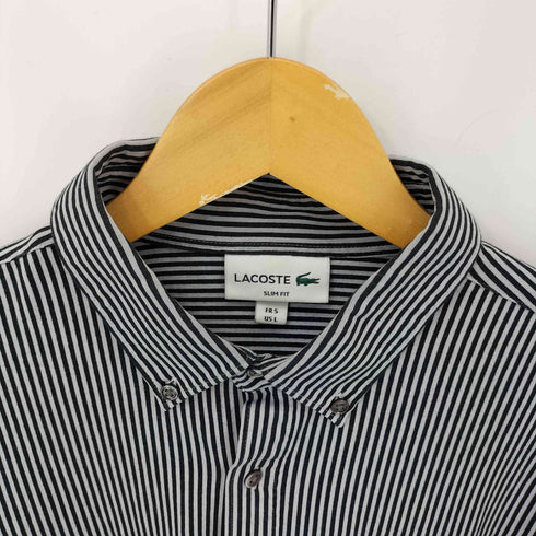 ラコステ LACOSTE COOLMAX ストライプボタンダウンシャツ メンズ import:L