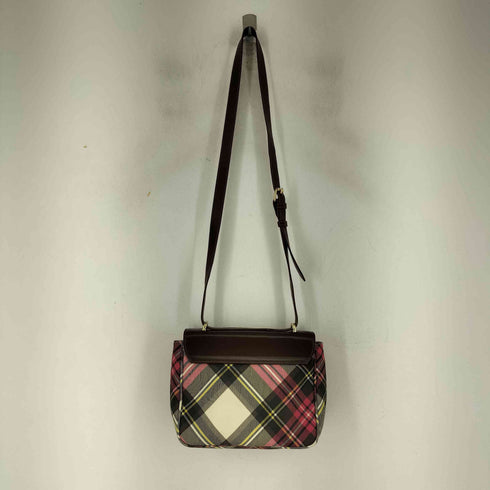 ヴィヴィアンウエストウッド Vivienne Westwood オーブ タータンチェックレザーショルダーバッグ レディース