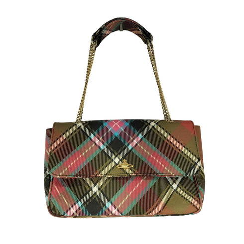 ヴィヴィアンウエストウッド Vivienne Westwood オーブ 2WAY タータンチェックショルダーバッグ レディース