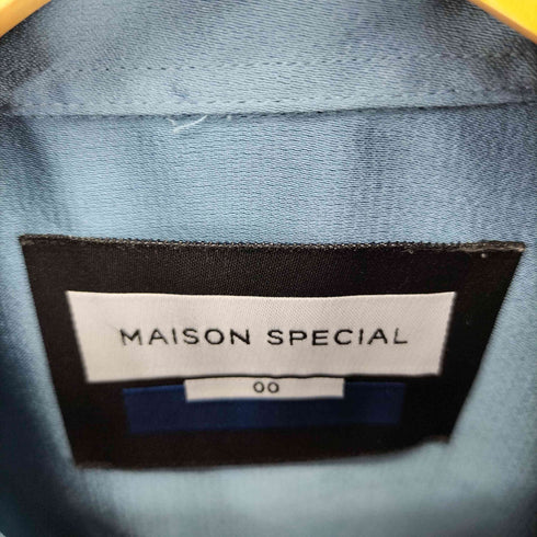 メゾンスペシャル MAISON SPECIAL シャイニーサテンプライムオーバーレギュラーシャツ メンズ 00