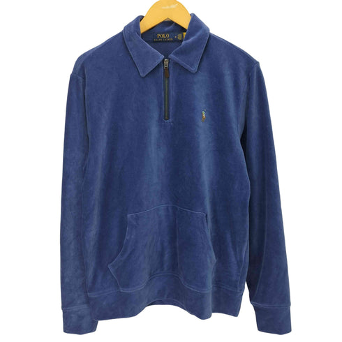 ポロラルフローレン POLO RALPH LAUREN ポニー刺繍 ハーフジップ コーデュロイ トレーナー スウェット メンズ import:M