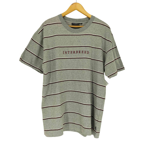 インターブリード INTERBREED フロントロゴ刺繍ボーダーS/S TEE メンズ JPN:XL