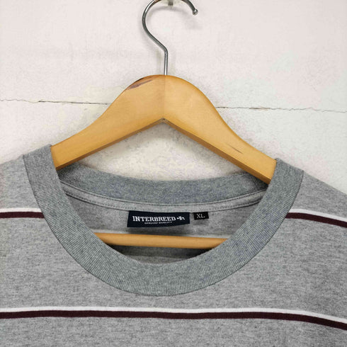 インターブリード INTERBREED フロントロゴ刺繍ボーダーS/S TEE メンズ JPN:XL