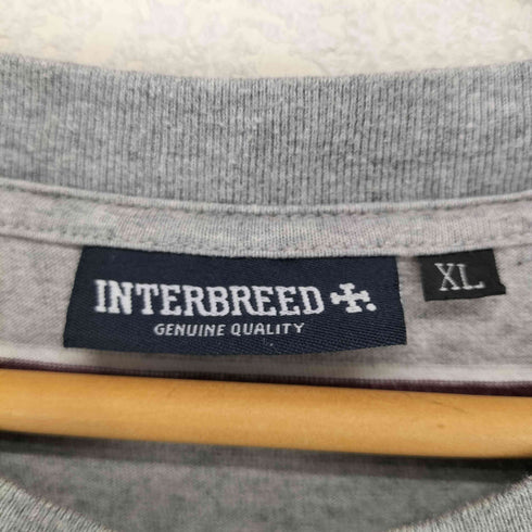 インターブリード INTERBREED フロントロゴ刺繍ボーダーS/S TEE メンズ JPN:XL