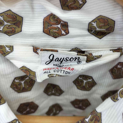 gayson USA製 総柄 コットン L/S シャツ メンズ