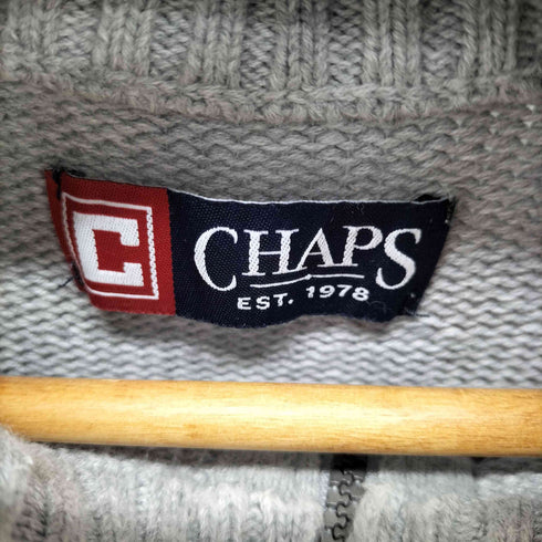 チャップス CHAPS フロントロゴ刺繍ハーフジップニット メンズ import:XXL