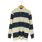 トミージーンズ tommy jeans ロゴパッチ ボーダー ラガ-シャツ メンズ import:M