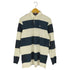 トミージーンズ tommy jeans ロゴパッチ ボーダー ラガ-シャツ メンズ import:M