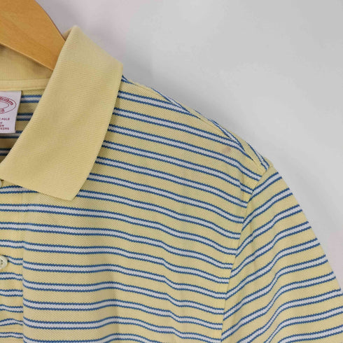 ブルックスブラザーズ BROOKS BROTHERS PERFORMANCE POLO ロゴ刺繍 ボーダー 鹿の子 ポロシャツ メンズ import:M
