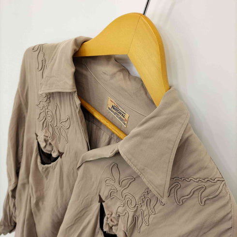 NATIONAL 40S~50S ウエスタン レーヨンオープンカラーシャツ メンズ import:M