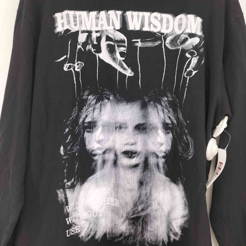 Human Wisdom L/S Dark Style Goth Aesthetic Unisex T-Shirt メンズ 2XL
