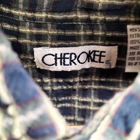 チェロキー Cherokee S/S シアサッカー ボタンダウンシャツ メンズ import:XL