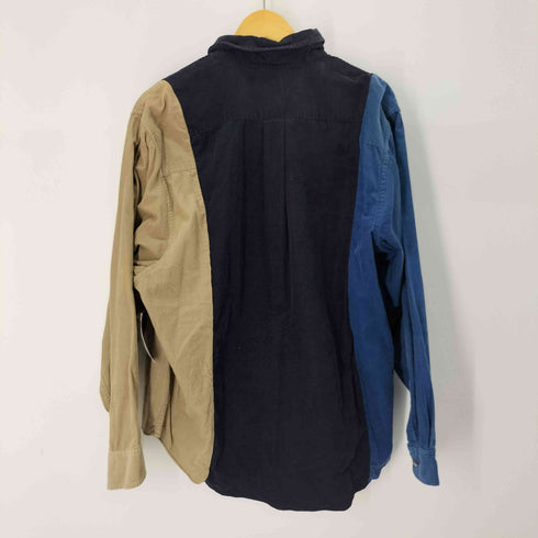 ランズエンド LANDS END L/S サイド切替デザインボタンダウンシャツ メンズ import:XXL