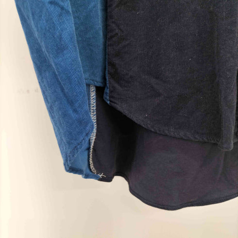 ランズエンド LANDS END L/S サイド切替デザインボタンダウンシャツ メンズ import:XXL