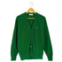 THE SWEATER 80s USA製 ロゴパッチ アクリル ニットカーディガン メンズ import:M