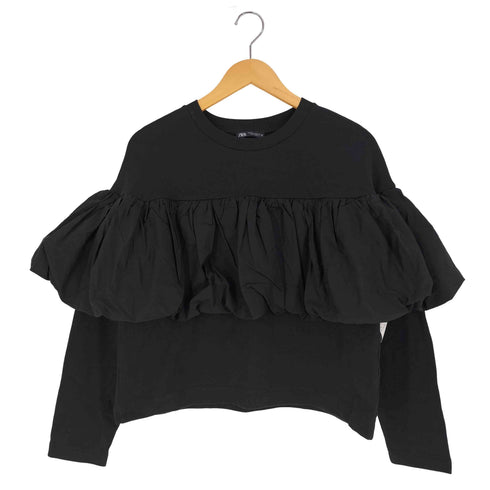 ザラ ZARA フリルドッキング トレーナー レディース import:M