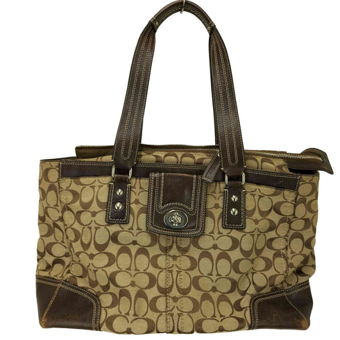 コーチ COACH シグネチャー レザー トートバッグ レディース