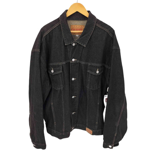 ゲス GUESS メキシコ製 ブラックデニムジャケット ビッグサイズ メンズ 4XL
