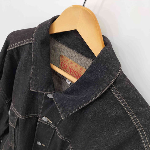ゲス GUESS メキシコ製 ブラックデニムジャケット ビッグサイズ メンズ 4XL